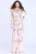 Shail K - 1274 Embellished Sheer Mermaid Gown In Pink