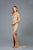 Scala -  Sequined Off-Shoulder Sheath Dress 48945 In Neutral