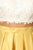 Eureka Fashion - 4300 Two Piece Lace Satin A-line Dress In Yellow