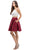 Eureka Fashion - 4300 Two Piece Lace Satin A-line Dress In Red and White