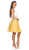 Eureka Fashion - 4300 Two Piece Lace Satin A-line Dress In Yellow