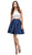 Eureka Fashion - 4300 Two Piece Lace Satin A-line Dress In White and Blue