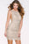 43024 Silver Beaded Bateau Sheath Dress