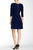 Taylor - Quarter Length Sleeve Short Dress 5782M in Blue and Black