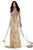 Shail K - 43171 Indian Inspired Embellished Gown With Tulle Cape