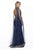 Shail K - 43171 Indian Inspired Embellished Gown With Tulle Cape