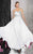 Alyce Paris - Strapless Bejeweled Ruched Sweetheart Long Chiffon Dress 5594 In White