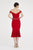 Saboroma - 4327 Off-Shoulder Trumpet Dress In Red
