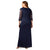 Alex Evenings - 432858 Front Ruched Embellished Plus Size Dress in Blue