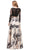 Eureka Fashion - 4333 Two Piece Floral Printed Lace A-line Dress In Neutral and Black