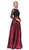 Eureka Fashion - 4333 Two Piece Floral Printed Lace A-line Dress In Red and Black