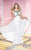 Alyce Paris - 6181 Bejeweled Strapless Scoop Neck Long Chiffon Dress  in White