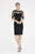Saboroma - 4348 Lace Bateau Fitted Dress In Black