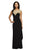 Alex Evenings - 4351329 Jewel Lace Embellished Cap Sleeves Dress in Black and Gold