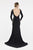 Saboroma - 4353 Bead Embellished Mermaid Evening Dress In Black