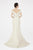 Saboroma - 4354 Off-Shoulder Trumpet Dress With Train In Silver