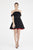 Saboroma - 4358 Fold-over Off-Shoulder A-line Dress In Black