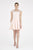 Saboroma - 4361 Lace Bateau Pleated A-line Dress In Pink