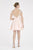 Saboroma - 4361 Lace Bateau Pleated A-line Dress In Pink