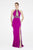 Saboroma - 4363 Beaded Framed Cutout Sleeveless Evening Gown In Pink and Purple