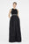 Saboroma - 4365 Embellished Jewel Neck A-line Dress In Black