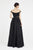 Saboroma - 4367 Sleek Off-Shoulder Pleated A-line Dress In Black