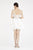 Saboroma - 4379 Floral Embroidered Square Cocktail Dress In White