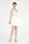 Saboroma - 4379 Floral Embroidered Square Cocktail Dress In White