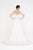 Saboroma - 4383 Bead Embellished A-Line Gown In White