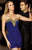 Alyce Paris - 4384 Bead Embellished Strapless Jersey Dress In Purple and Gold