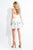Rachel Allan Short - 4385 Illusion Halter Embroidered Lace Dress in White