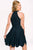 42787 High Neck Tulip Pleated Short Dress