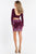 Rachel Allan Short - 4387 Two Piece Embroidered Sheath Dress in Purple