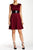 London Times - T1631M Quilted Jersey A-Line Dress in Red