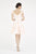 Saboroma - 4389 Stripes Bateau A-Line Dress In White and Pink