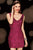Alyce Paris - All Over Sequin  Plunging Back Short Cocktail  Dress 4393 In Red