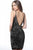 Jovani - 4391 Embellished V-Neck Fitted Cocktail Dress In Black  