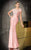 Alyce Paris Black Label - 29687 Cap Sleeve Floral Drape Gown in Pink