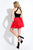 Rachel Allan Short - 4392 Two-Piece Halter Lace Cutout Dress in Black and Red