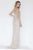 Jolene Collection - 18315 Sweetheart Neck with Strap Beaded Gown In Silver and Neutral