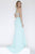 Jolene Collection - 18001 Crystal Ornate High Halter Two-Piece Gown In Blue