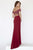 Jolene Collection - 18317 Off-Shoulder Beaded Sheath Gown In Red
