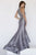 Jolene Collection - 18021 Beaded Fitted Layered Mermaid Gown In Gray