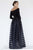 Jolene Collection - 18102 Beaded Floral Embroidered A-line Dress In Black and Multi-Color