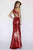 Jolene Collection - 18090 Sleeveless Sequined Sheath Dress In Red