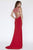 Jolene Collection - 18119 Two Piece Beaded Jewel Sheath Dress In Red and Neutral