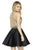 Jolene Collection - 17569 Bedazzled High Halter A-line Dress In Black and Neutral