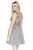 Jolene Collection - 17575 Foliage Ornate Illusion Dress In Gray
