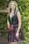 Jolene Collection - 17608 Sleeveless Shiny Floral Pleated Dress In Black and Red