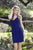 Jolene Collection - 17535 Strappy V-Neck Jersey Dress In Blue